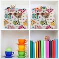 thumbnail image 6 of Large Foldable Storage Bin Cute Colorful Bird Owls Fabric Storage Baskets Collapsible Decorative Baskets Organizing Basket Bin with PU Handles for Shelves Home Closet-1Pack Decor Gifts, 6 of 7