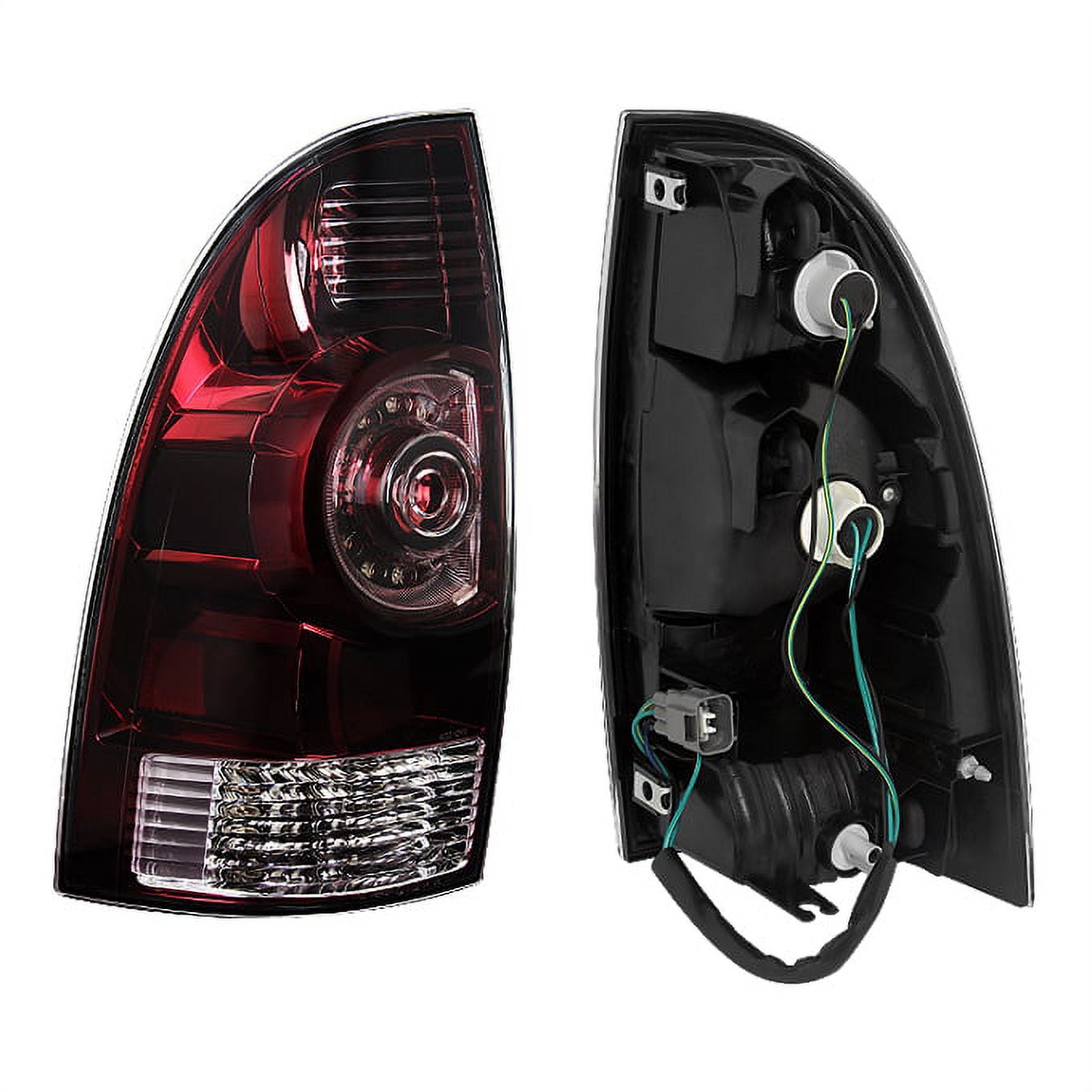 AKKON - For 2005-2015 Tacoma Dark Red Rear Tail Lights Brake Lamps Left + Right Replacement