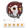 thumbnail image 6 of 15 Inch Round Placemats Set of 6, Red Kitchen Chef Non Slip Heat Insulation PP Table Mats, Black Plaid Gourmet Food Vintage Washable Place Mats for Kitchen Dining Party Table Decor, 6 of 7