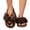 Coffee, variant on Womens Fuzzy Flip Flops Winter Warm Flat House Shoes Soft Sole Non Slip Indoor Slides Cozy Ladies Home Slippers