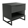 thumbnail image 3 of Boyd Sleep Catania Single Drawer Modern Nightstand, Black, 3 of 8