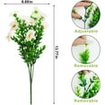 thumbnail image 3 of Morttic 12PACK Artificial Daisies Flowers Outdoor Fake Plants White Gerber Daisy Fake Foliage Greenery Faux Plants for Graves Hanging Outside Planter Window Box Wedding Decoration, 3 of 8