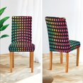 thumbnail image 3 of Yayeee 2 Pack Dining Chair Covers Stretch Parson Chairs Slipcovers Seat Protector, Pink Block Pattern, 3 of 6