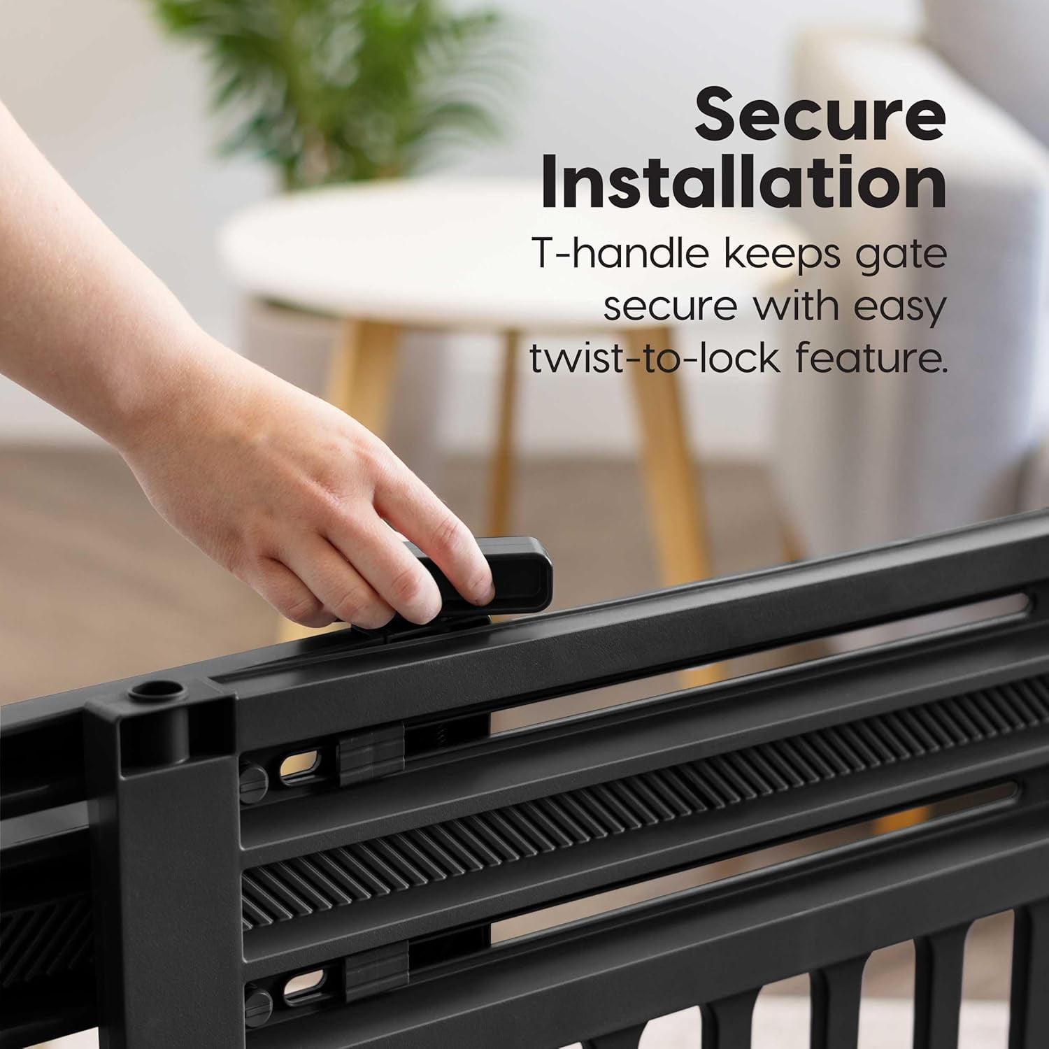 IRIS 24"-39" Dog Gate, Adjustable Indoor Pet Barrier, Pet Gate for Puppy, Small Dog, Cat