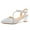 Silver, variant on kkdom Womens Sandals Heels Pumps Closed Pointed Toe Block Heels Slingback Casual Chunky Heels Office Shoes Gold Size 5.5