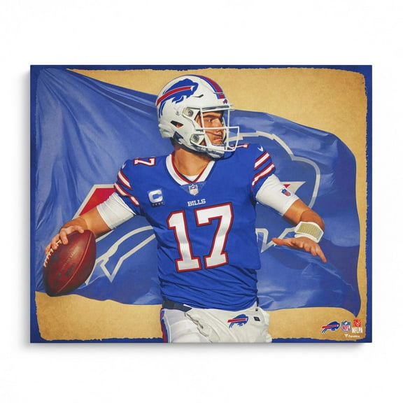 Josh Allen Buffalo Bills Unsigned 16" x 20" Photo Print - Designed by Artist Brian Konnick