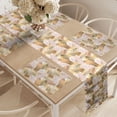 thumbnail image 2 of Ambesonne Leaf Table Runner & Placemats, Modern Bicolour Leaves, Placemat 4 pcs + Runner 12"x90", Ginger Mustard, 2 of 2
