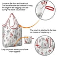 thumbnail image 4 of 5 Pack Foldable Shopping Bag,White Christmas Bird and Pine Pattern Reusable Grocery Bags with Pockets,Large Reusable Tote Bags with Handles Waterproof & Lightweight, 4 of 6