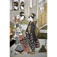 thumbnail image 2 of Toyokuni, Utagawa 17x24 Gold Ornate Wood Framed with Double Matting Museum Art Print Titled - Customs of the Year: New Years, Two Women, 2 of 4