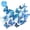 Blue, variant on CCOCC 12Pcs Butterfly Wall Decor,3D Double-Layer Butterflies Butterfly Decorations,Vibrant Gradient Cute Wall Decor,PurpleRed