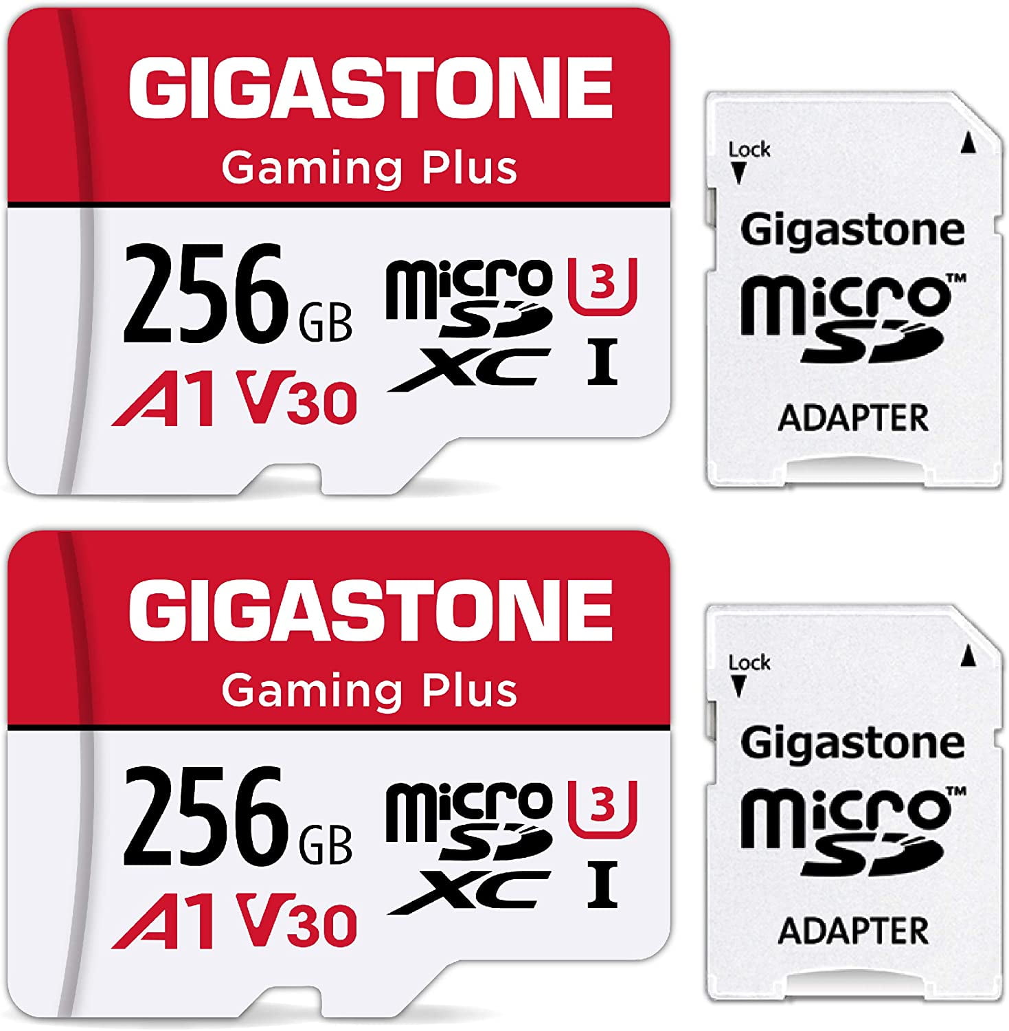 mavepine Centimeter regering Gigastone 256GB Micro SD Card, Gaming Plus, Nintendo Switch Compatible,  High Speed 100MB/s, 4K Video Recording, compatible with Nintendo Switch  Dash Cams GoPro Cameras, 2 Pack (2x256GB) - Walmart.com