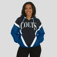 thumbnail image 4 of Women's WEAR by Erin Andrews Black/Royal Indianapolis Colts Retro Crinkle Full-Zip Hoodie Windbreaker, 4 of 5