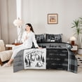 thumbnail image 4 of Feelyou Lodge Cabin Twin Bedding Sets 7pcs, Wolf Bear Bedding Comforter Set, 4 of 7