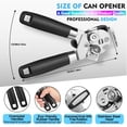 thumbnail image 2 of Behome Can Opener with Bottle Opener, Heavy Duty Manual Can Opener with With Turn Knob & Soft Handle, for Kitchen Seniors Friendly, Black, 2 of 7