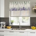 thumbnail image 4 of Lavender Eucalyptus Curtain Valances for Windows, Kitchen Valance Window Treatments Panel 2 Pack, Retro Country Botanical Flowers Leaves Rod Pocket Short Curtains for Bathroom Bedroom 42 x 12 Inch, 4 of 8