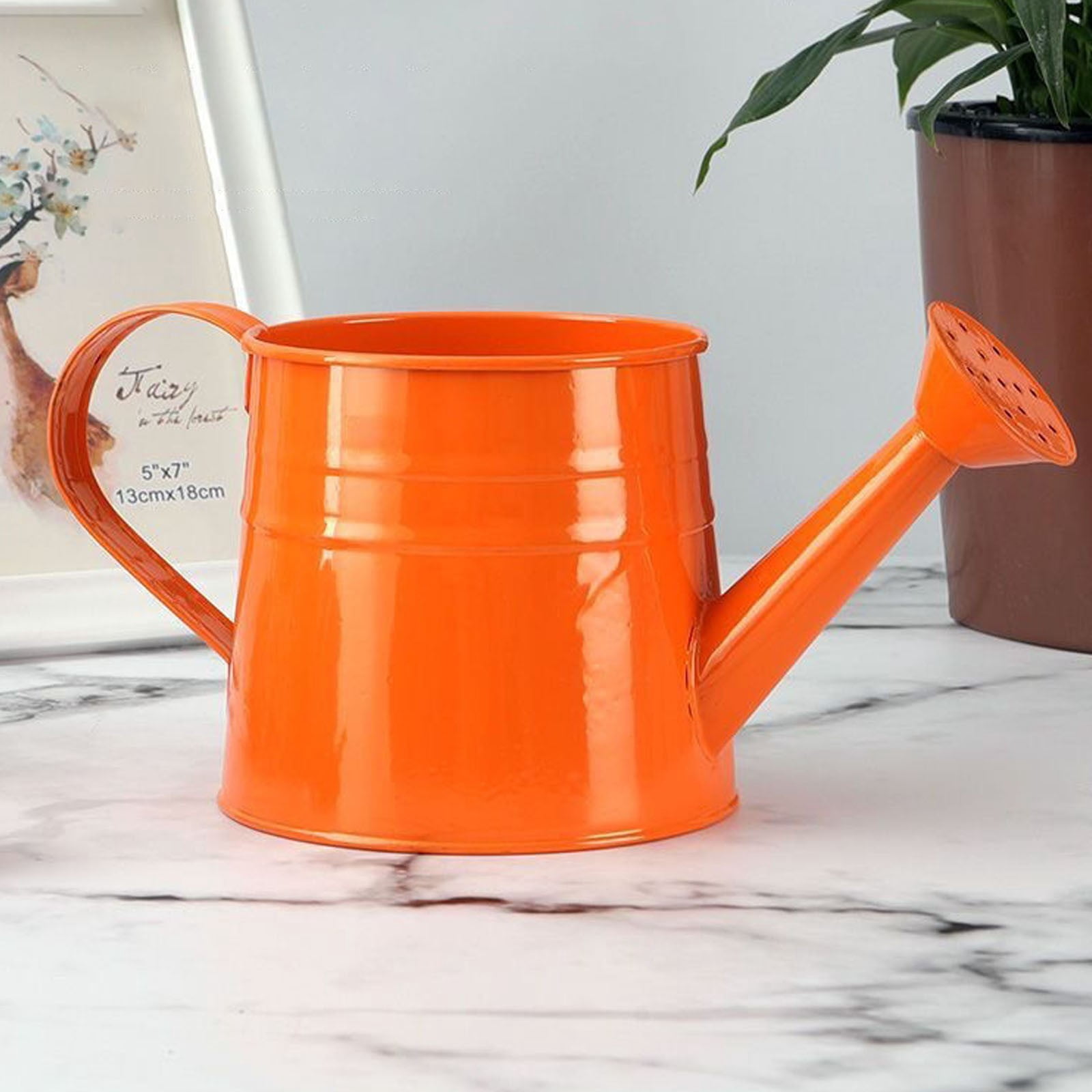 CHELIASD Watering Can Gardening Tool Accessories, Sprinkling Can 4L Metal Flower Garden Watering Can for Flowers, Indoor & Outdoor Plants, Lawn & Garden Irrigation Tool