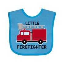 Inktastic Red Fire Little Firefighter Boys or Girls Baby Bib