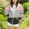 thumbnail image 2 of Ashirexll Girls Hoodies Pullover Fall Clothes 4-15 Years Childrens Winter Solid Color Casual Sports Warm Thick Down Jackets Top, 2 of 4