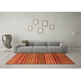 thumbnail image 3 of Ahgly Company Indoor Round Oriental Orange Industrial Area Rugs, 6' Round, 3 of 4