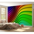 thumbnail image 6 of Tiptophomedecor Abstract Wallpaper Wall Mural - Rainbow Waves, 6 of 7