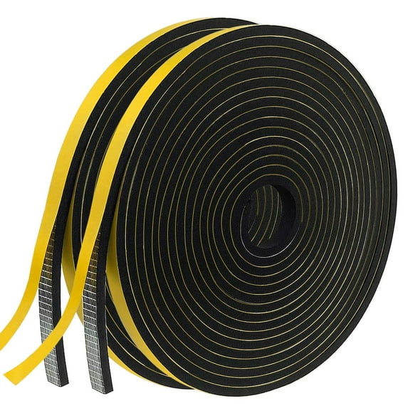 Cinta Aislante De Espuma Para Sello De Ventana De Aire Acondicionado, Para Puertas Correderas Y Ventanas, Sello De Junta, Antivibración, Colisión, A Prueba De Golpes (1/2 Pulg. X 2/5 Pulg. X 16 Pies X