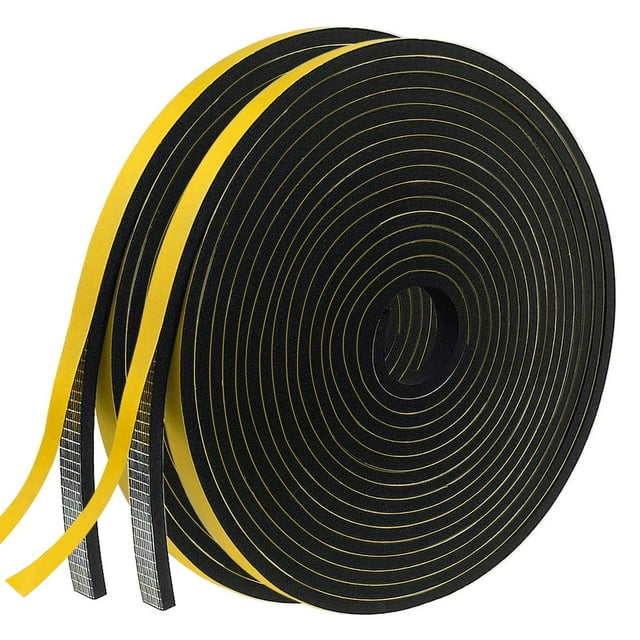 Cinta Aislante De Espuma Para Sello De Ventana De Aire Acondicionado, Para Puertas Correderas Y Ventanas, Sello De Junta, Antivibración, Colisión, A Prueba De Golpes (1/2 Pulg. X 2/5 Pulg. X 16 Pies X