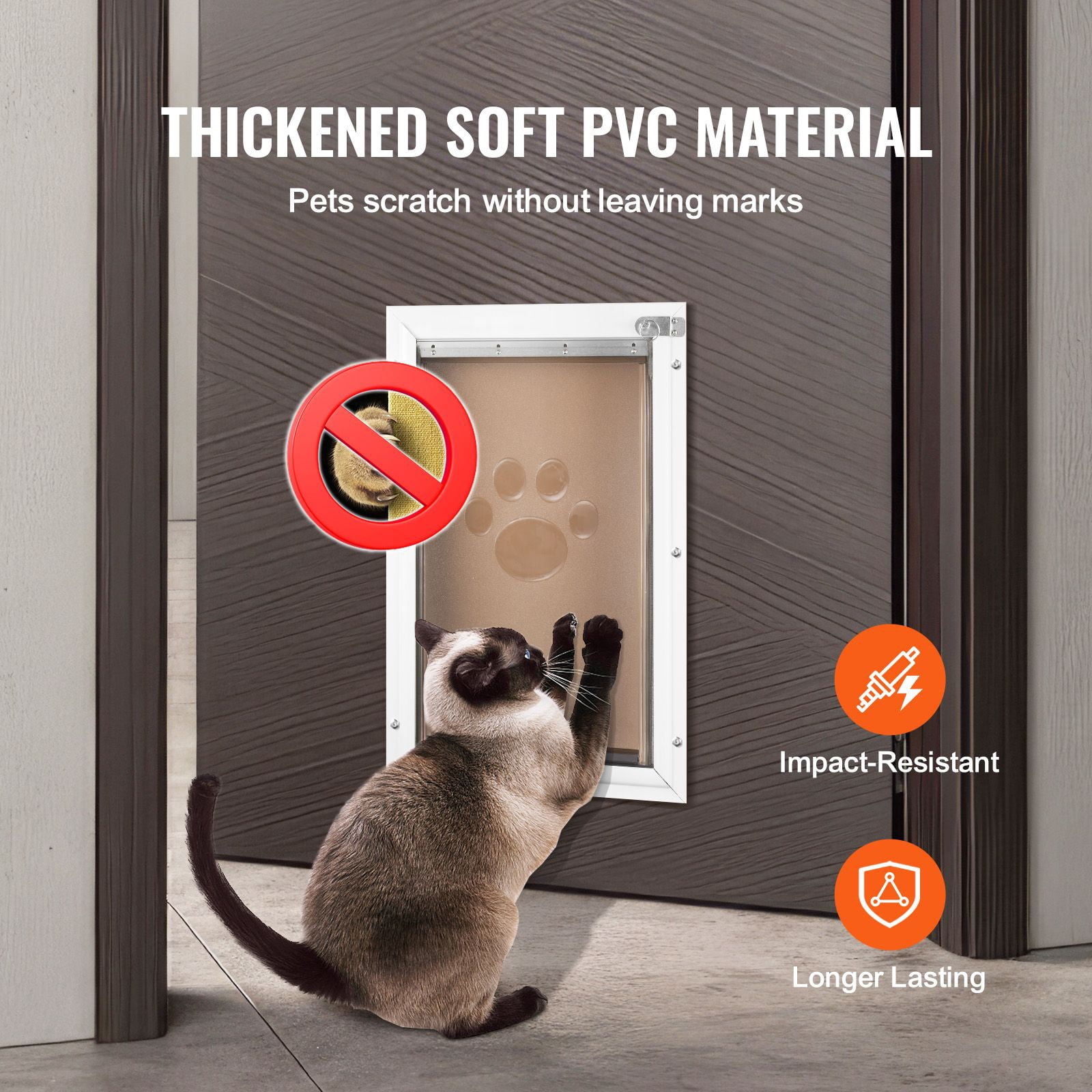 Pet Door Replacement Flap Thickened Soft PVC, Scratch-Resistant Enhanced Magnetic Seal, Weatherproof Dog Door Flap for Pet Security Door