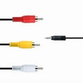 thumbnail image 3 of 2 Pcs 3.5Mm 4Ft Earphone Jack Composite Av 3-Rca Audio/Video Cable Male, 3 of 6