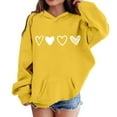 thumbnail image 2 of Toddler Girl Hoodie Valentines Sweatshirt Long Sleeve Heart Sweatshirts Crew Neck Pullover Sweatshirt Kids Clothes Boys Size 1-2 Years, 2 of 4