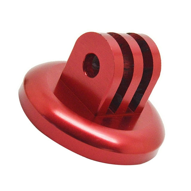 Adaptador de montaje de aluminio CNC de 1/4" para trípode de cámara rojo