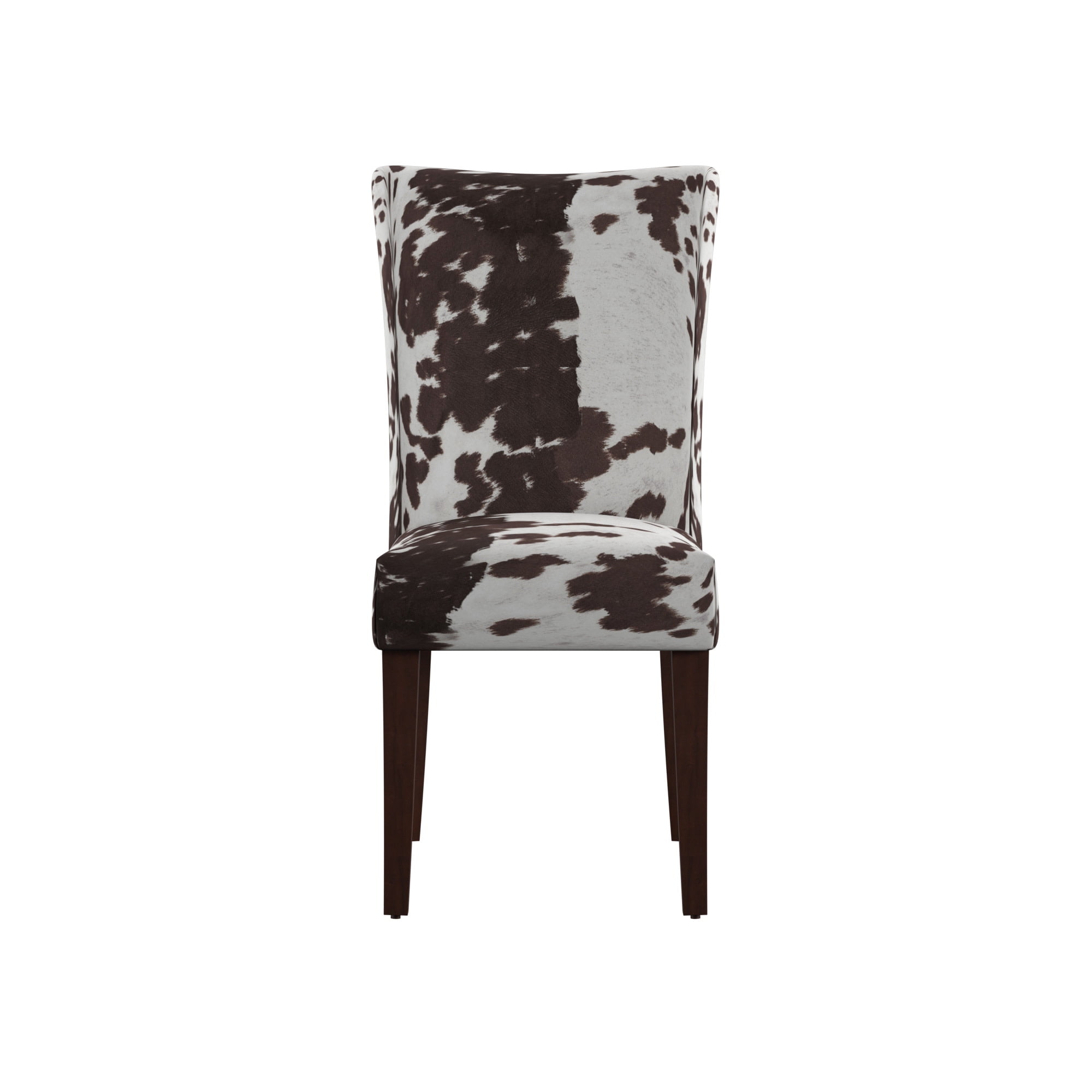 Weston Home Ayana Cowhide Parsons Dining Chairs, Set of 2, Brown Cowhide