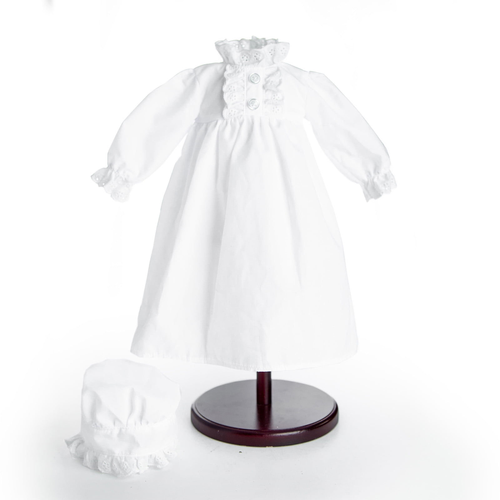 The Queen's Treasures 18 Inch Doll Clothes, Officially Licensed Little House on The  Prairie Sleepwear Outfit. Full Length Nightgown and Nightcap, Compatible For Use With American Girl Dolls