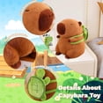 thumbnail image 3 of Almohada de peluche de capibara TANGJMXG con bolsa de tortuga 9 pulgadas marrón suave, 3 of 5