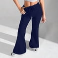 thumbnail image 2 of Aricy Flare Wide Leg Sweatpants Women Cute Drawstring High Waisted Fleece Lined Sweat Pants with Pockets Comfy Lounge Pants, 2 of 5