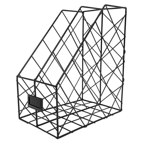 Weiweiguan Metal Mesh Desk File Organizer Document Free Standing Book Holder Office Desktop Magazine Rack