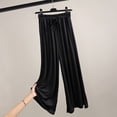 thumbnail image 1 of Moda Mujer Otoño Modal Pantalones anchos de pierna Color sólido Cordón recto Elástico de cintur MABOTO Pantalones anchos modulares, 1 of 2