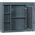 thumbnail image 5 of 35'' X 28'' Bathroom Wall Cabinet - Modern Design, Construction, Concealed Storage Versatile Solution, Frame, Blue Finish, 5 of 5