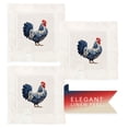 thumbnail image 3 of Jolitee Decorative Hemstitch Cocktail Napkins, 6"x6" Washable Linen-Like Cloth Napkins, Handmade for Entertaining and Everyday Use (Chinoiserie Chicken), 3 of 7