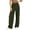 *Army Green, variant on ClodeEU Women's Corduroy Elastic Waist Pleated Straight Leg Pants ,Casual Loose Trousers with Pockets ,Women's Plus L