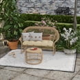thumbnail image 3 of Jordan Manufacturing 13" x 20" Zayne Saturn Gray Crosshatch Rectangular Outdoor Lumbar Throw Pillow with 3 Coconut Buttons (2 Pack), 3 of 9