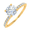 Yellow Gold, variant on 1/2 Carat Prong Set Solitaire Diamond Engagement Ring Band in 14K Rose Gold (Ring Size 5)