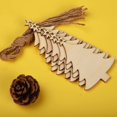 thumbnail image 4 of 20 Pieces Christmas Tree Rustic Wooden Bauble Hanging Décor Natural Wooden Tree Shape Wooden Embellishments for Christmas Wedding Party Bunting Decoration (Tree), 4 of 5