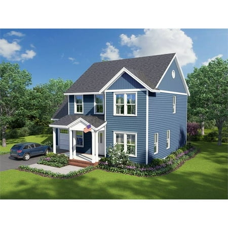 The House Designers: THD-1623 Builder-Ready Blueprints to Build an Affordable Two-Story Traditional House Plan with Crawlspace Foundation (5 Printed Sets)