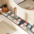 thumbnail image 2 of Yayeee Faucet Mat for Kitchen Sink 30" Diatomite Long Splash Guard Pad, Green Snowmen, 2 of 7