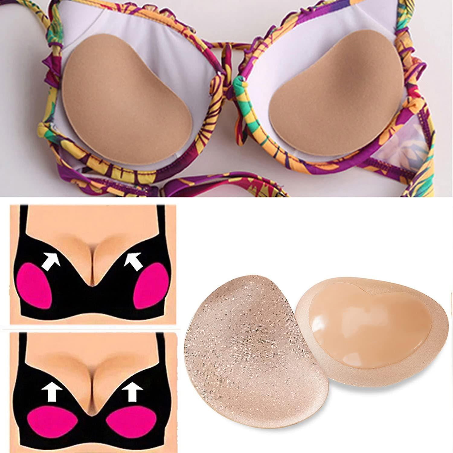 Boobify Sticky Inserts, Ultra Boost Inserts Double-Sided Adhesive Pads Sticky Bikini Padding Inserts For Sports Bra Swimsuit