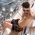 thumbnail image 2 of luoweisi Men's Beach Shorts Quick Dry Swim Trunks with Mesh Lining Cartoon Dinosaur L, 2 of 5