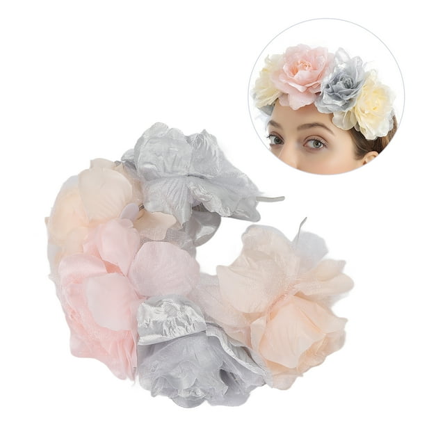 Couronne de Fleur, Guirlande de Mariage Réglable Durable en Polyester pour les Festivals de Mariage pour les Accessoires Photo