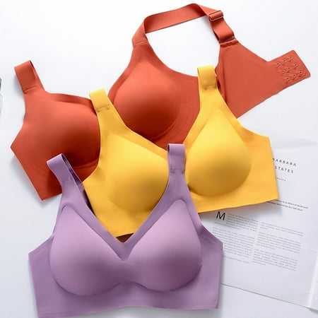 

Seamless Leisure Bras Full Coverage Bra For Any Shirt T-shirt Black XXL
