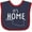 Navy and Red, variant on Inktastic It's Home- State of Oklahoma outline Boys or Girls Baby Bib