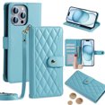 thumbnail image 2 of Crossbody Leather Wallet Flip Case For Iphone 15 – Secure Card Slots & Lanyard,iPhone 16, 2 of 6